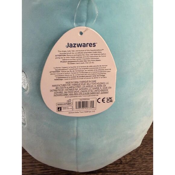 Original Squishmallow Natnat Blue Alien Plush Toy With Yellow Floral Crown 11" - Picture 10 of 10